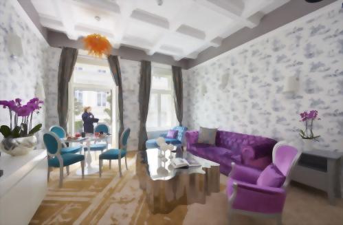 The Romeo and Juliet Opera Balcony Suite Parlor offers a charming city view.