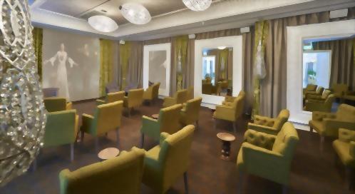 Teatro Aria&rsquo;s versatile space can accommodate up to 40 people in a viewing setup.