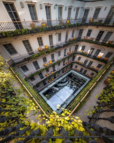 View to the Music Garden courtyard